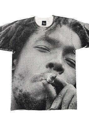 Stussy Mens M Smoke Face Peter Tosh Rasta Reggae Full Print Tee